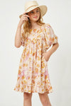 Girls Collection - Antonia Paisley Dress - Peach