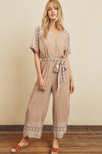Embry Printed Belted Jumpsuit