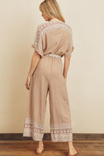 Embry Printed Belted Jumpsuit