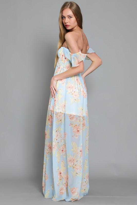 Enola Floral Off The Shoulder Maxi Dress
