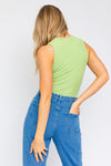 Darlyn Sleeveless Bodysuit -  Lime Green
