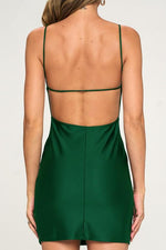 Aria Backless Mini Dress - Green