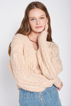 Lesly Long Sleeve Cable Knit Cardigan