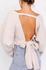 Eileene Back Tie Sweater