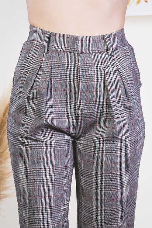 Florence High Waist Pintuck Straight Pants