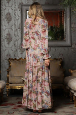 Hannah Floral Long Sleeve Ruffle Maxi Dress