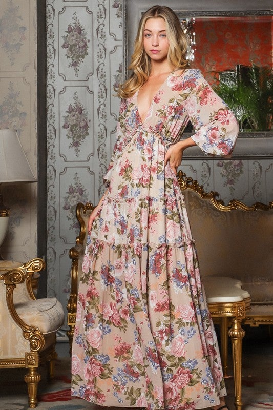 Spring Floral Maxi Dress