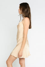 Jessie Satin Cowl Neck Mini Slip Dress