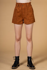 Maritza Corduroy Paper Bag Shorts
