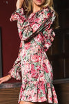 Ivonne Open Tie Back Long Sleeve Mini Dress