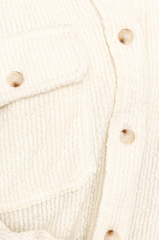 Hadleigh Fuzzy Knit Shacket Jacket
