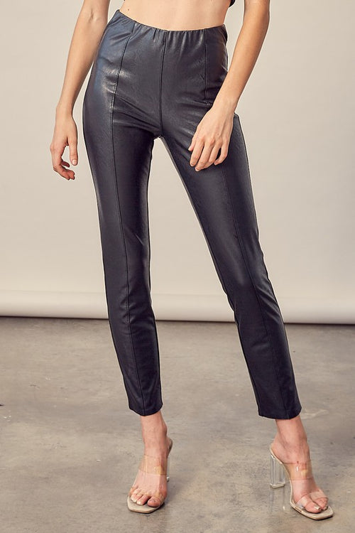 Thalia Faux Leather High Waisted Pants