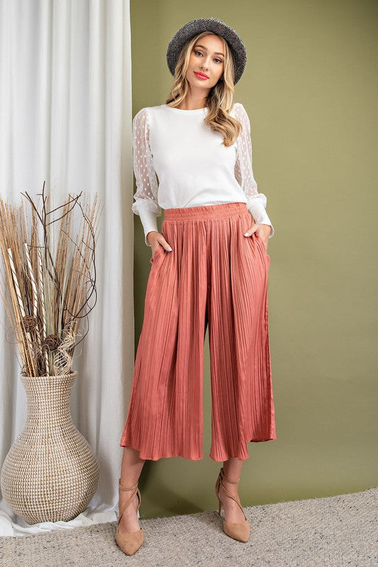 Ami Crop Top and Pleated Culottes - Sage Green Set – The August Co.