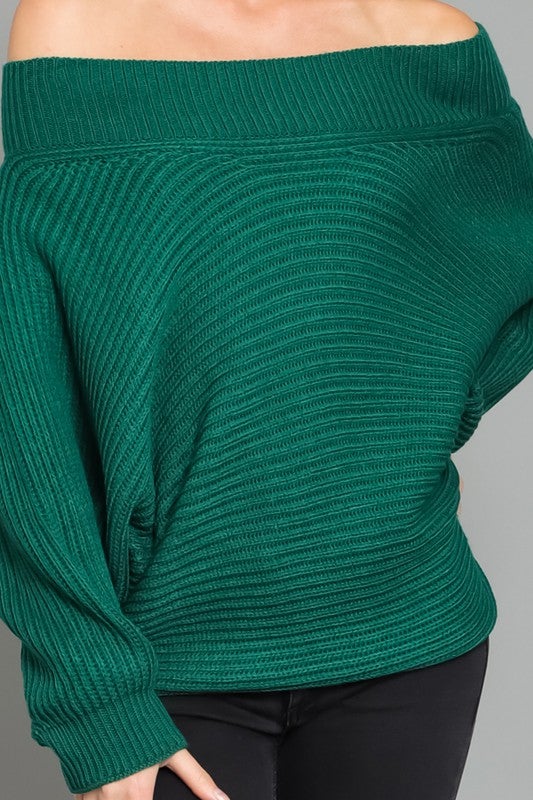 Janette Off Shoulder Knit Sweater