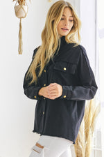 Kailea Rock & Roll Frayed Jacket - Black