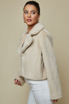 Genevi Faux Fur Collared Coat