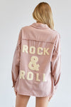 Kailea Rock & Roll Frayed Jacket - Pink