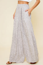 Mae Palazzo Smock Waist Pants - Grey