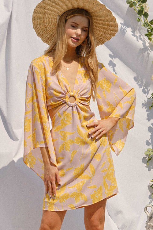 Suzanne Floral Cut Out Mini Dress