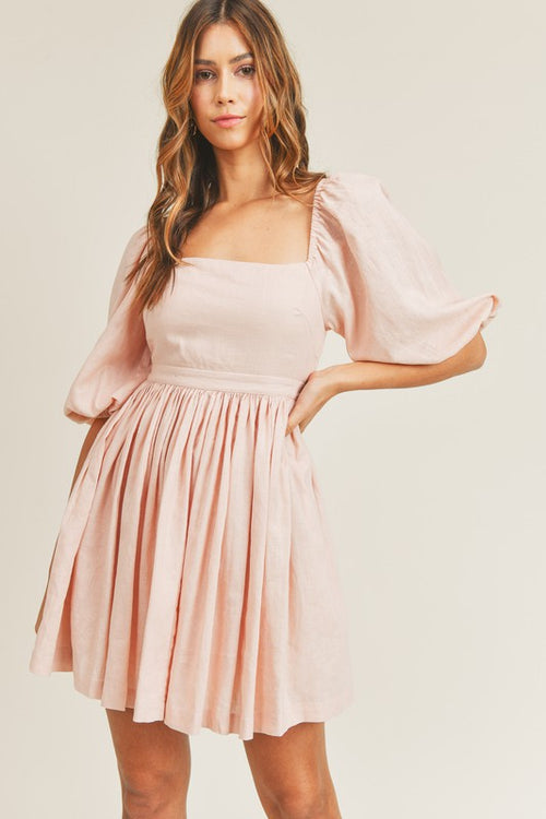 Esperanza Fit And Flare Mini Dress - Pink