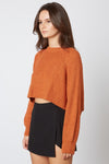 Jewel Crop Knit Sweater - Amber