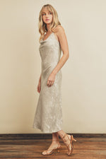 Romily Cowl Neck Midi Slip Dress - Champagne