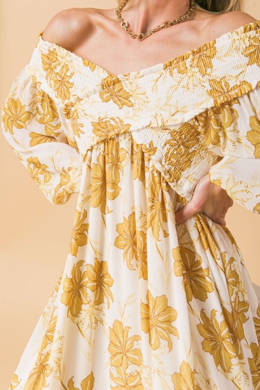 Lindsay Peasant Sleeve Maxi Dress