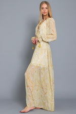 Julisia Long Sleeve Maxi V-Neck Dress