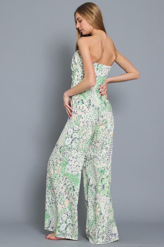Jessa Strapless Tie Front Jumpsuit