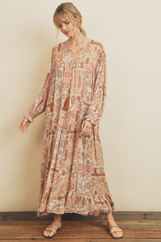 Shiloh Boho Patchwork Maxi Dress - Sahara Rose Girls Will Be Girls Shiloh Boho Patchwork Maxi Dress - Sahara Rose Girls Will Be Girls
