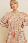 Shiloh Boho Patchwork Maxi Dress - Sahara Rose