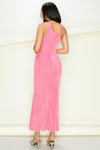 Fianna Slinky One Shoulder Strap Maxi Dress - Pink