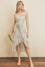Carlota Floral Asymmetrical Midi Dress