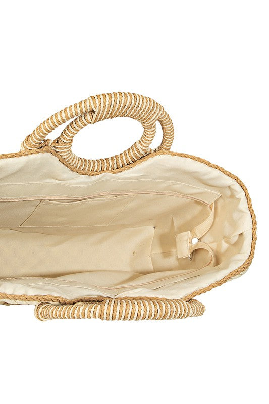 Mailys Basket Weave Rectangle Bag