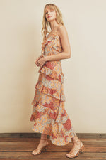 Cleora Floral Tiered Maxi Dress