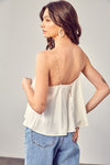 Izzy Pearl Shoulder Top - Off White