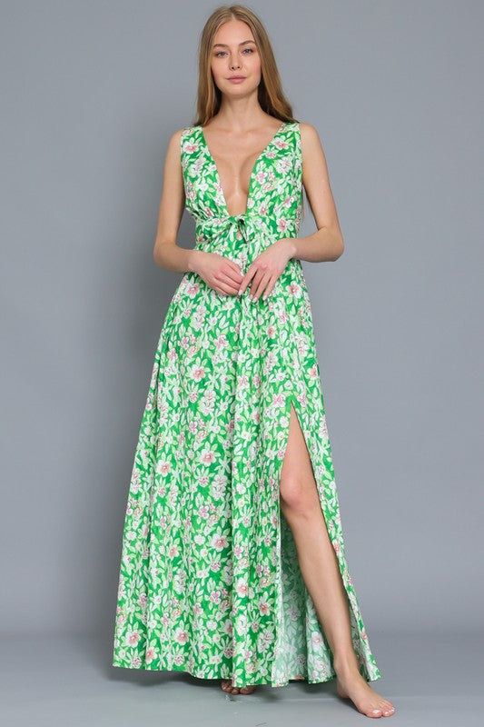 Kennedy Tie Front Maxi Dress