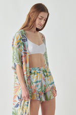 Irene Tropical Chiffon Kimono Duster ( See Matching Shorts )