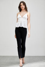 Addylin Ruched Gold Chain Top