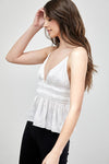 Addylin Ruched Gold Chain Top