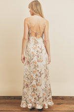 Aviana Floral Print Ruffle Maxi Dress