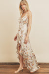 Aviana Floral Print Ruffle Maxi Dress
