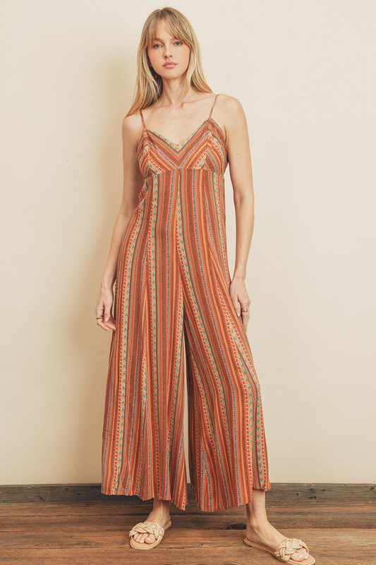 Maxine Striped Wide Leg Jumpsuit