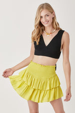 Lucy Smocked Skort - Lime