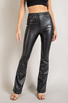 Aleah Faux Leather Pants - Black