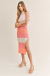 Lorelei Striped Halter Midi Dress - Pink