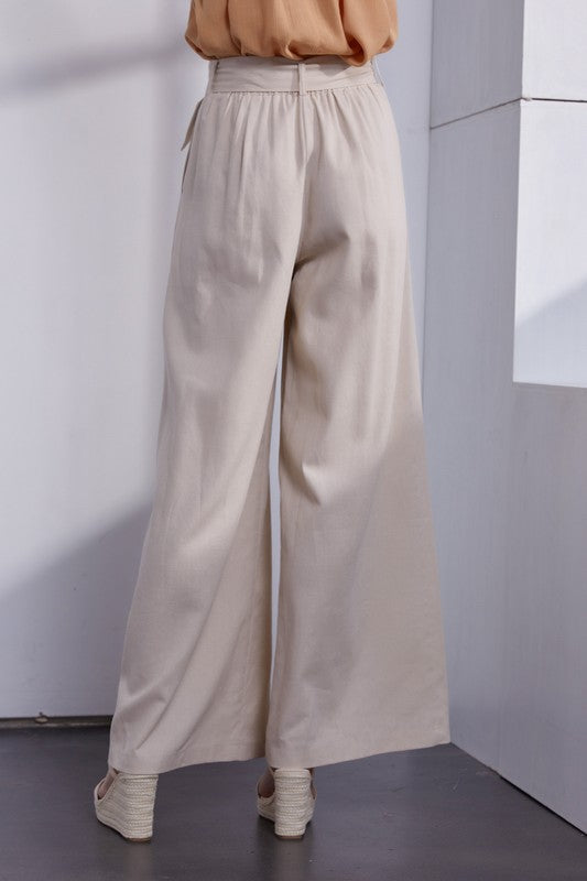 Lindy High Waisted Belted Pants