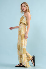 Bianca Printed Ruffle Jumpsuit - Yellow Multi - BEST SELLER