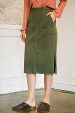 Bridgette Denim Midi Skirt