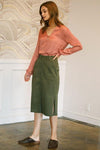Bridgette Denim Midi Skirt